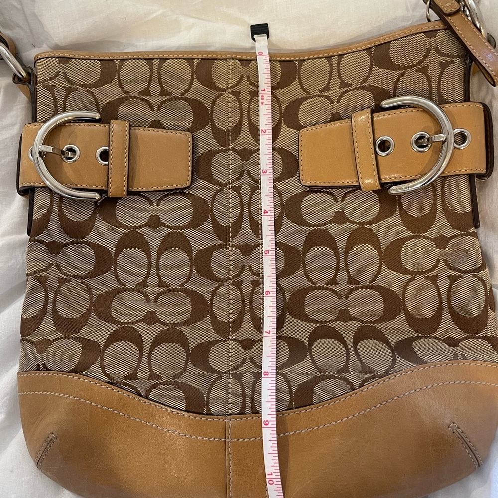 COACH N•H05K-3574 SIGNATURE BROWN COLOR COACH LOGO CROSSBODY BAG